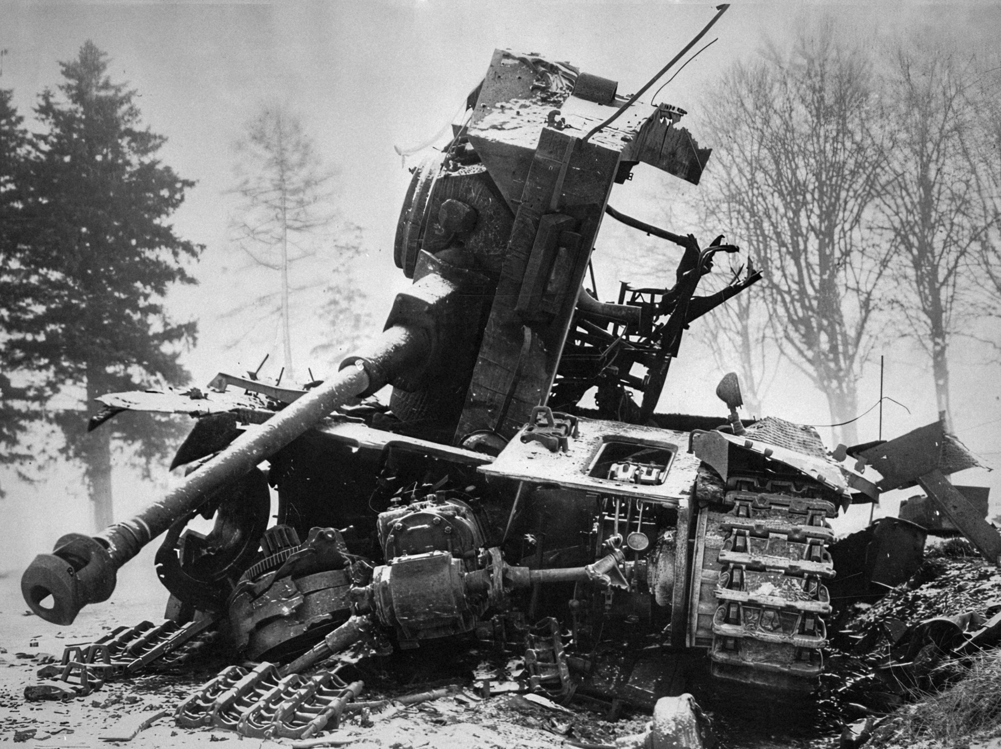 The War Rooms - A shattered German tank, its turret torn... | Facebook