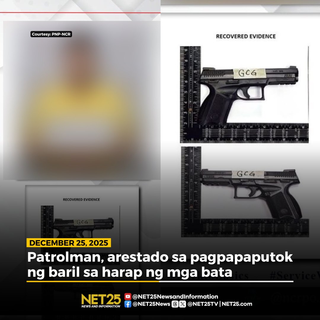 NET25 - Arestado ang isang patrolman matapos umanong magpaputok ng ...