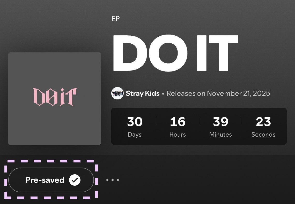 The official countdown for DO IT with the pre-save option is now