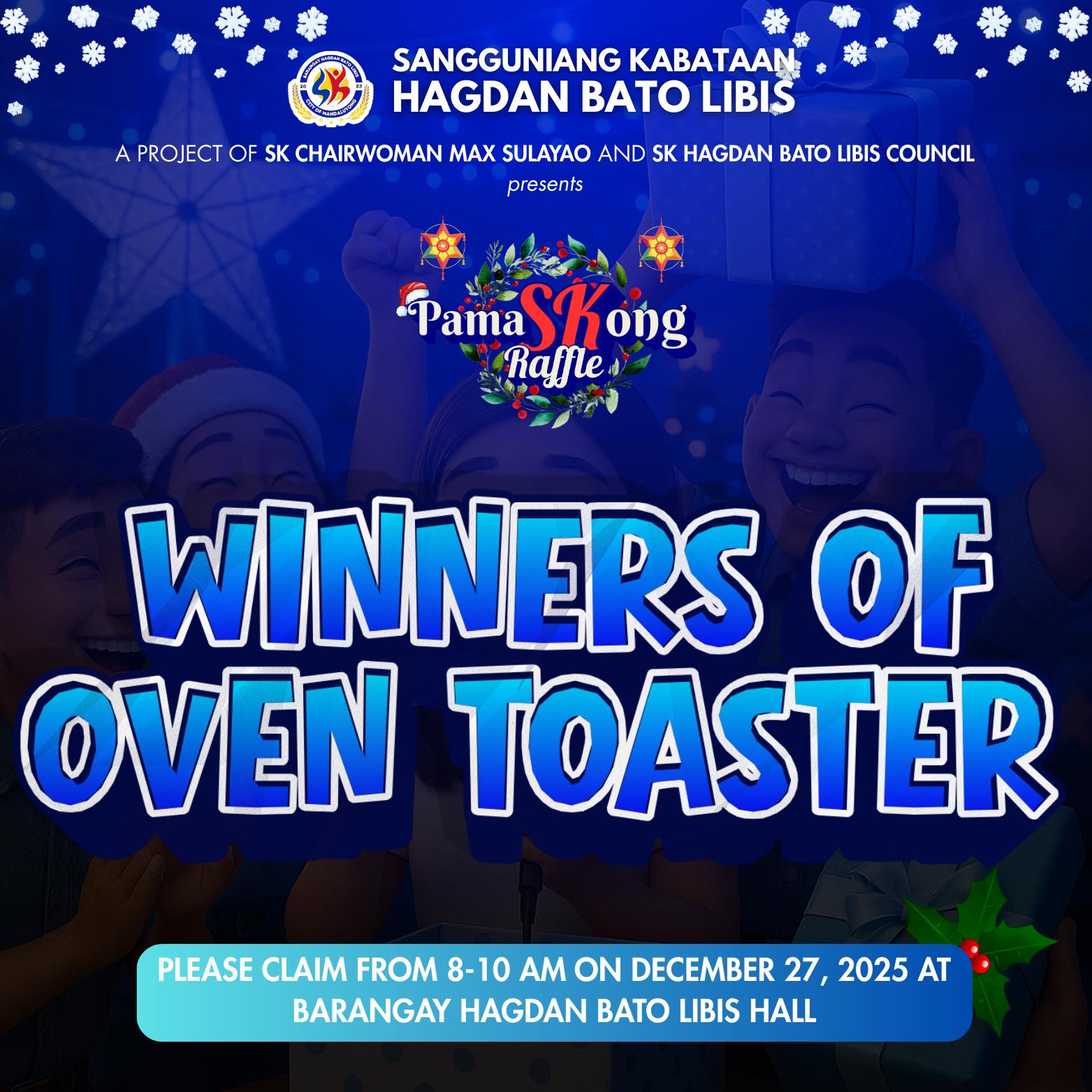 SK - Here are the official winners of the SK PamaSKong Raffle 2025! 🎄 ...