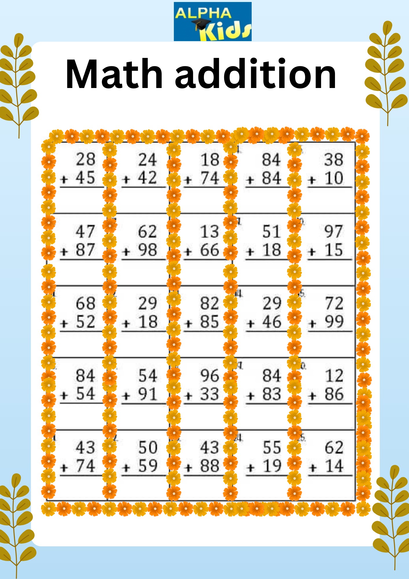 Math worksheet... - Alpha kids :worksheets and activities | Facebook