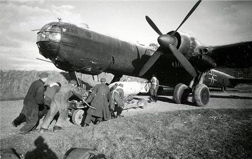 He 177 bomber loading SC 1000 