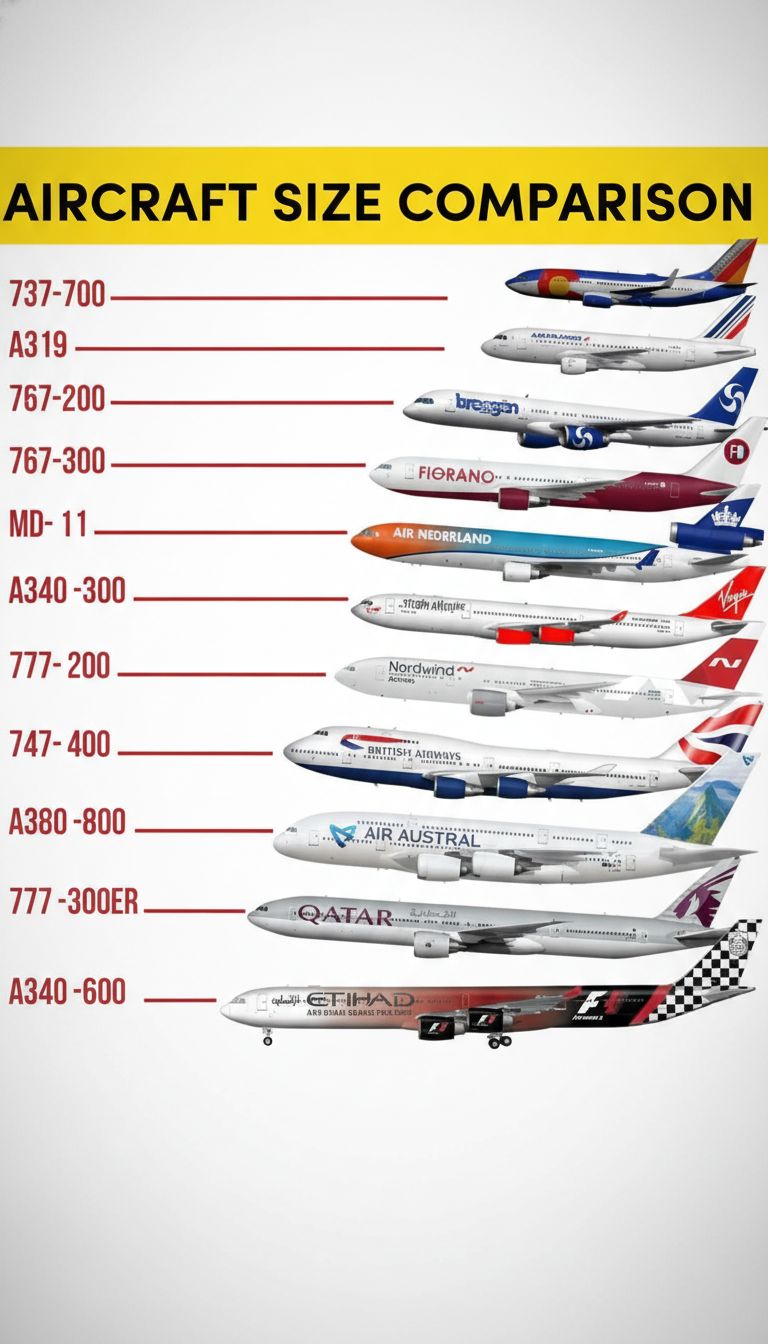 Modern Aircraft Size Comparison