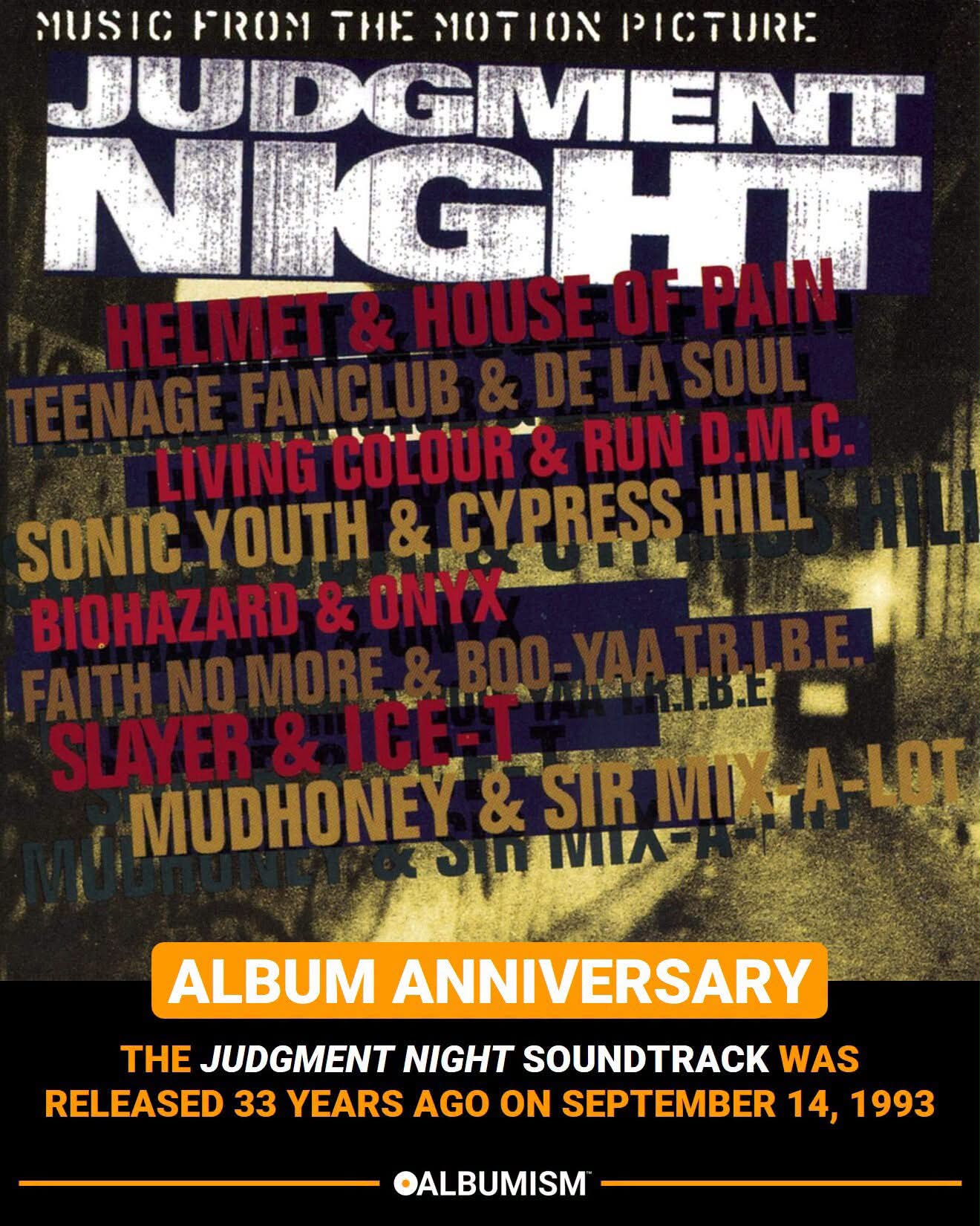 Judgement Night Soundtrack Released 33 Years Ago Today