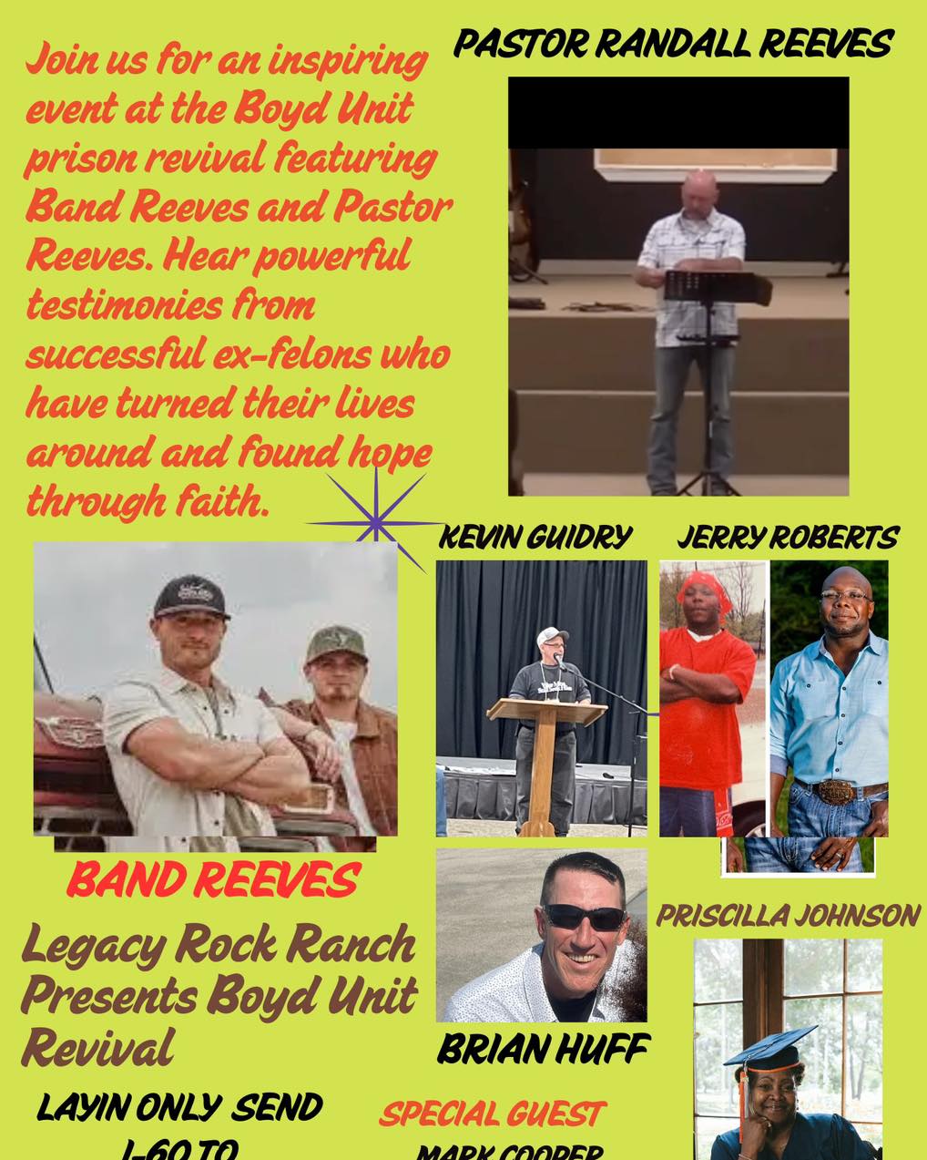 Legacy - Coming soon: Pastor Randall Reeves with Cedar Creek Missionary ...
