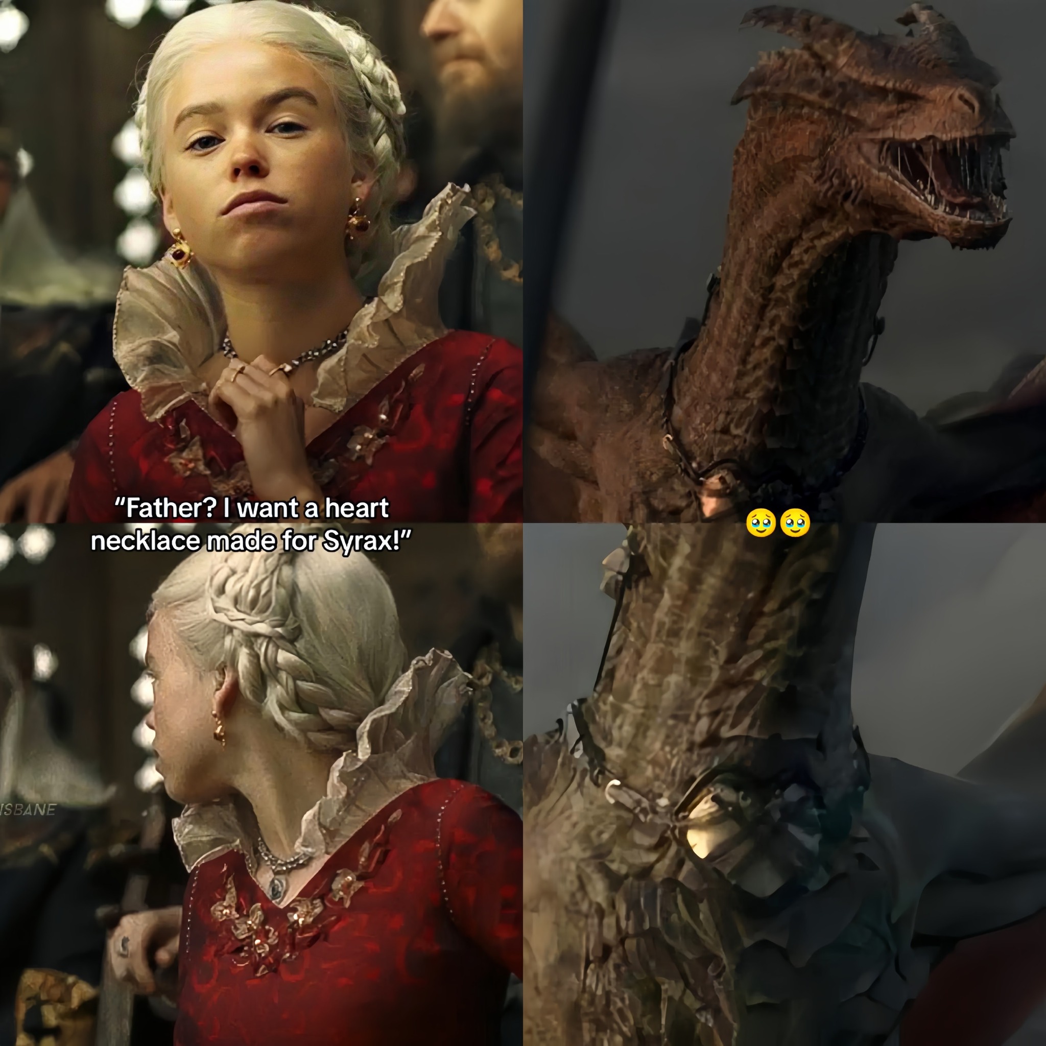 Targaryen - Syrax had a necklace heart 🫀🥹 ...