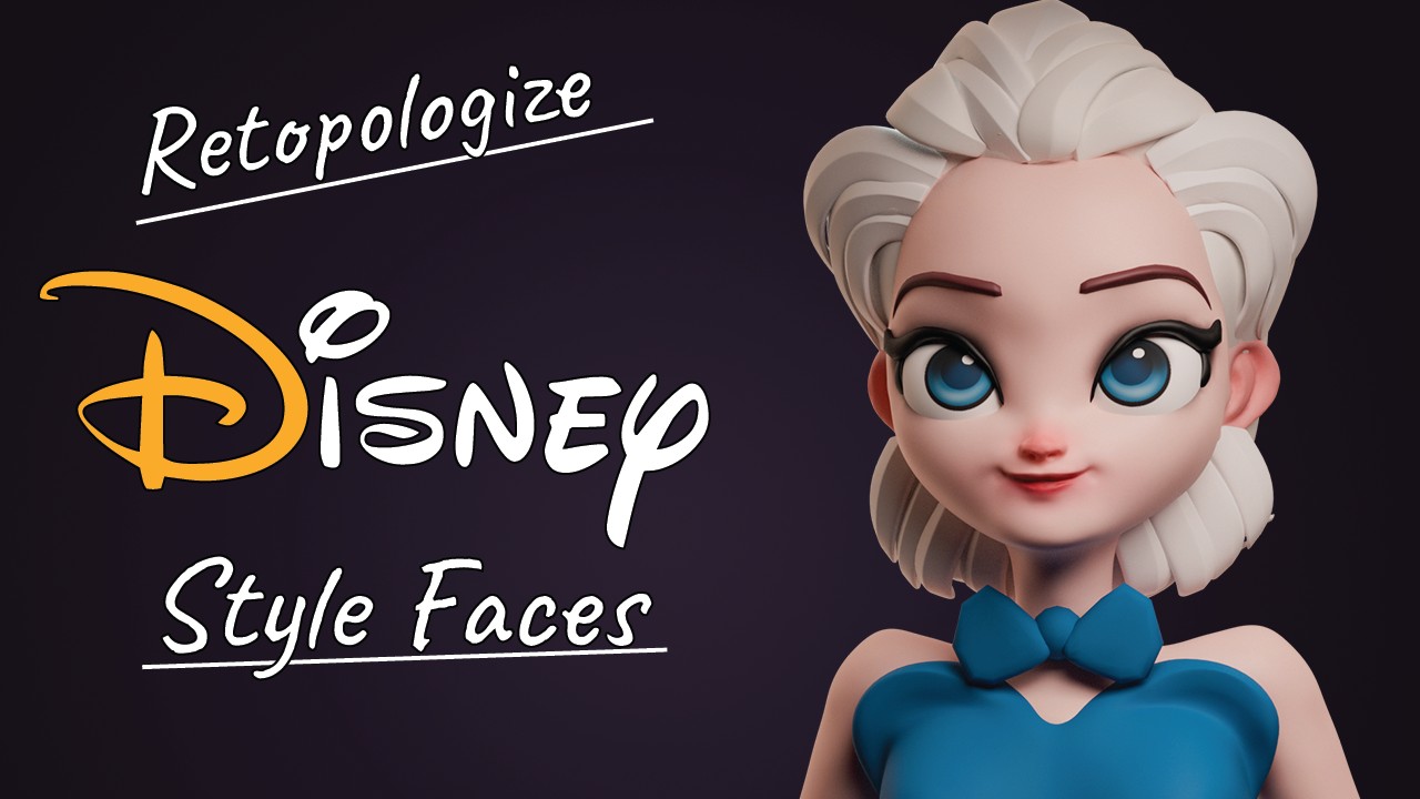 Khatri3D - How to Retopologize Disney-Style Heads in Blender Here’s a ...