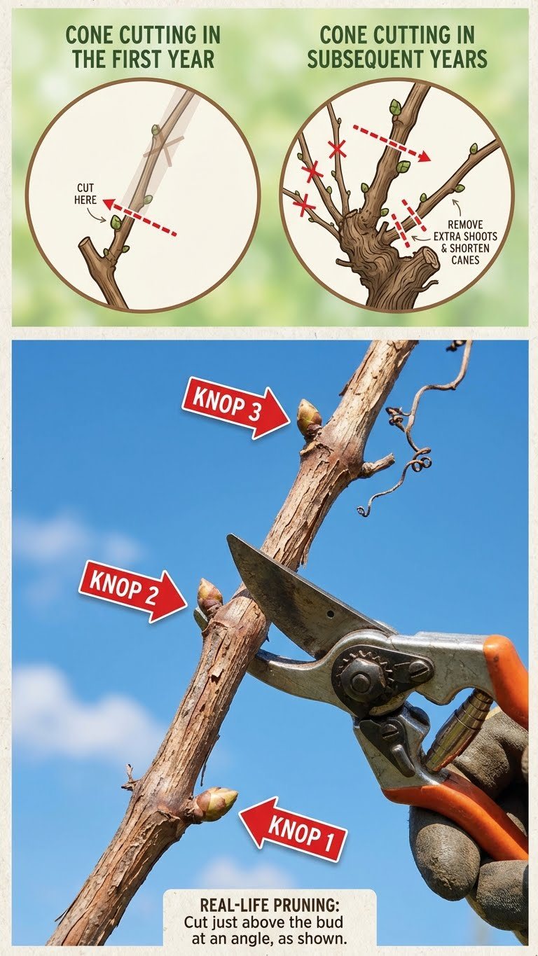 Green - 🍇🌿 Pruning Grapevines the Right Way: Spur Pruning Explained 🌿🍇 ...