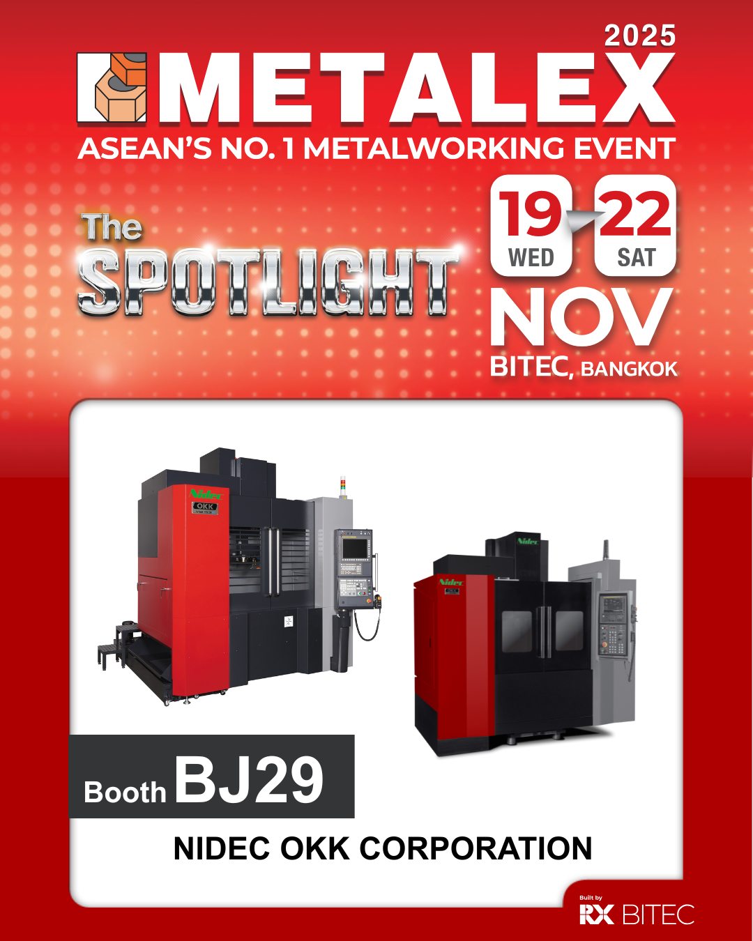 Nidec's - 🇹🇭 We're Exhibiting at METALEX 2025!📣 Nidec Machine Tool ...