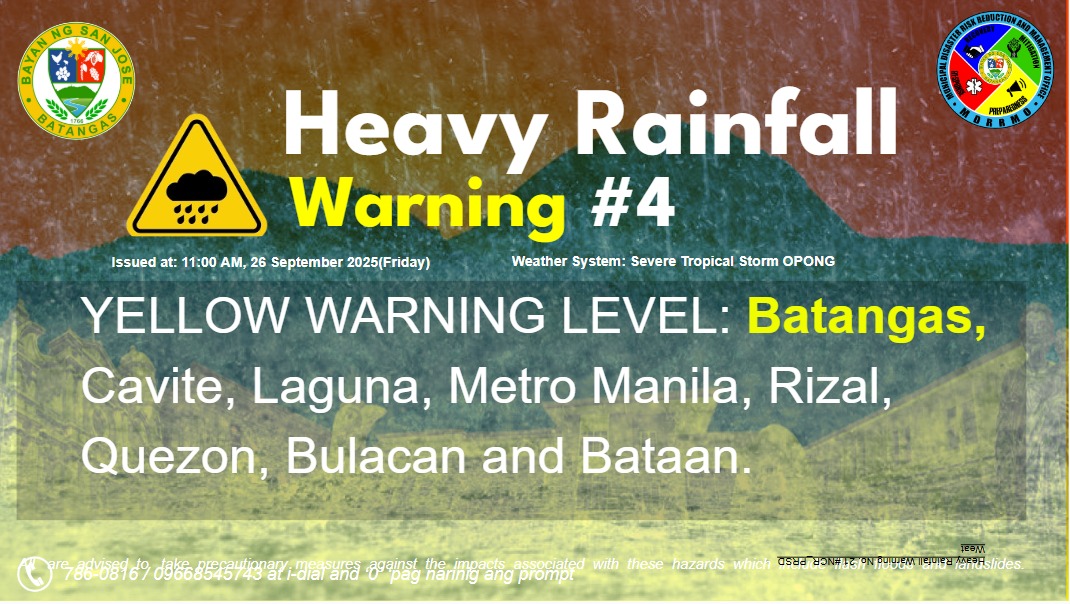 Mdrrmc - EXCERPT Heavy Rainfall Warning No. 4 Weather System: Severe ...