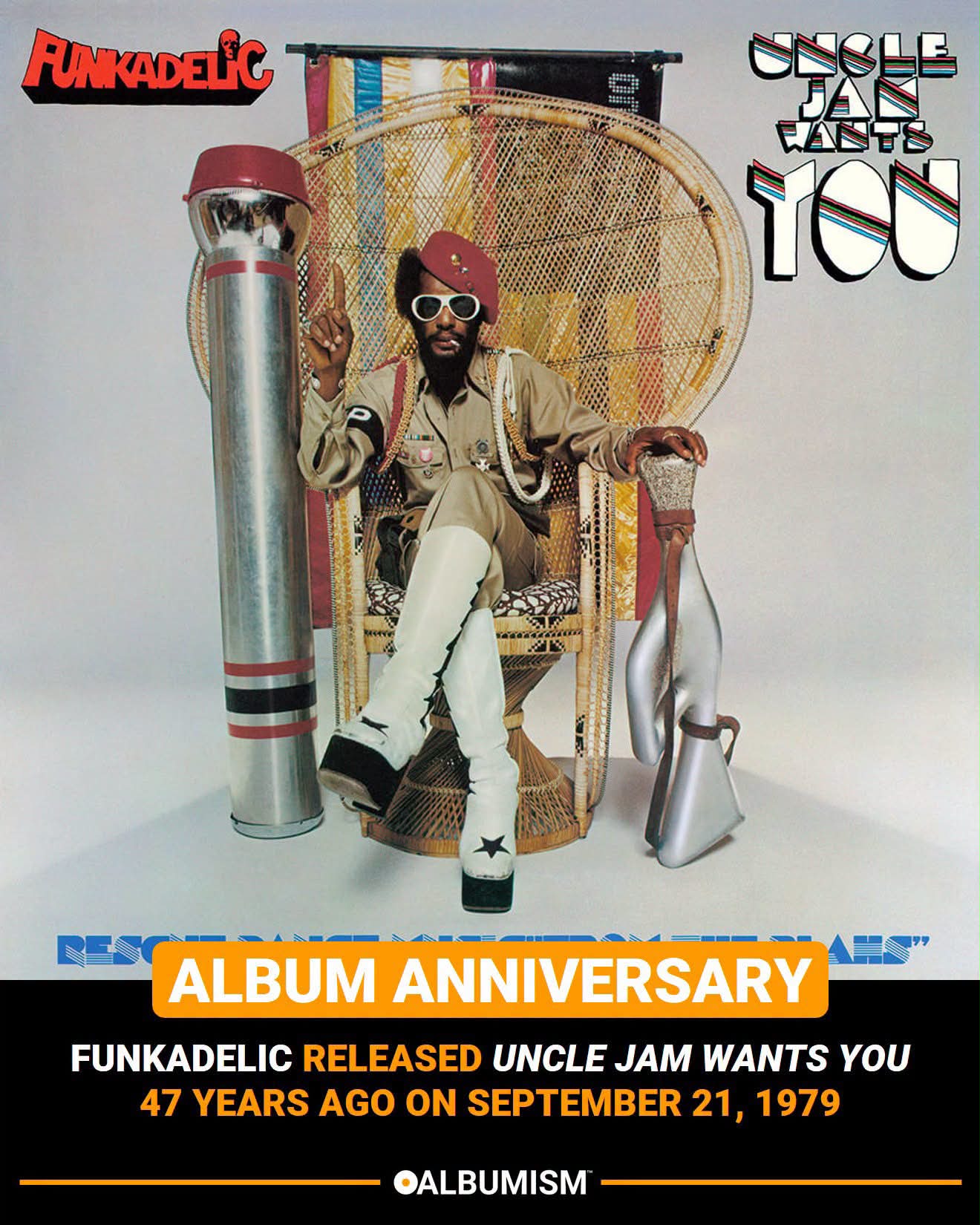 Released on September 21st, 1979. Funkadelic-Uncle Jam Wants You