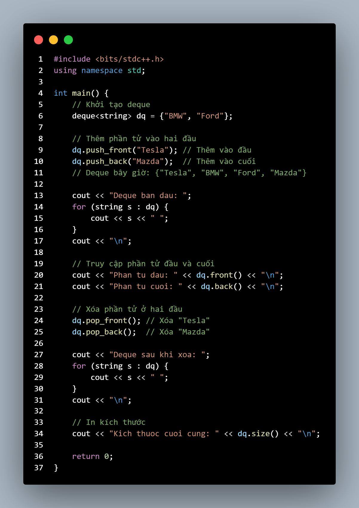 CLB - [Series học lập trình C++] Bài 33: C++ Deque - Hàng đợi hai đầu ...