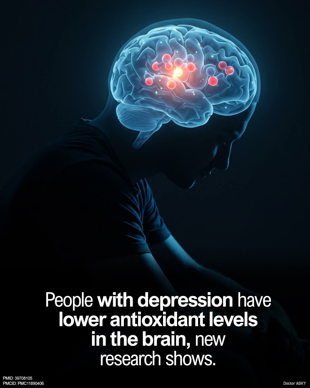 Analysis of brain imaging studies has found that people with major depression tend to have lower levels of glutathione—a powerful antioxidant—in a part of the brain called the occipital cortex. Glutathione helps