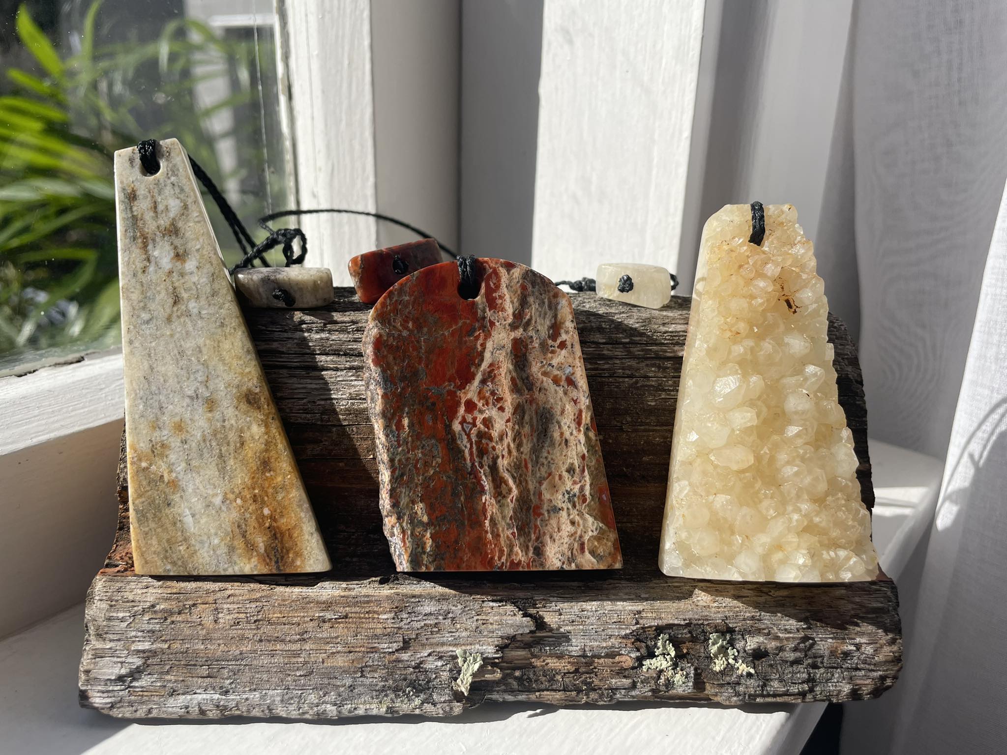 Red and yellow Jasper with agate and chalcedony from North