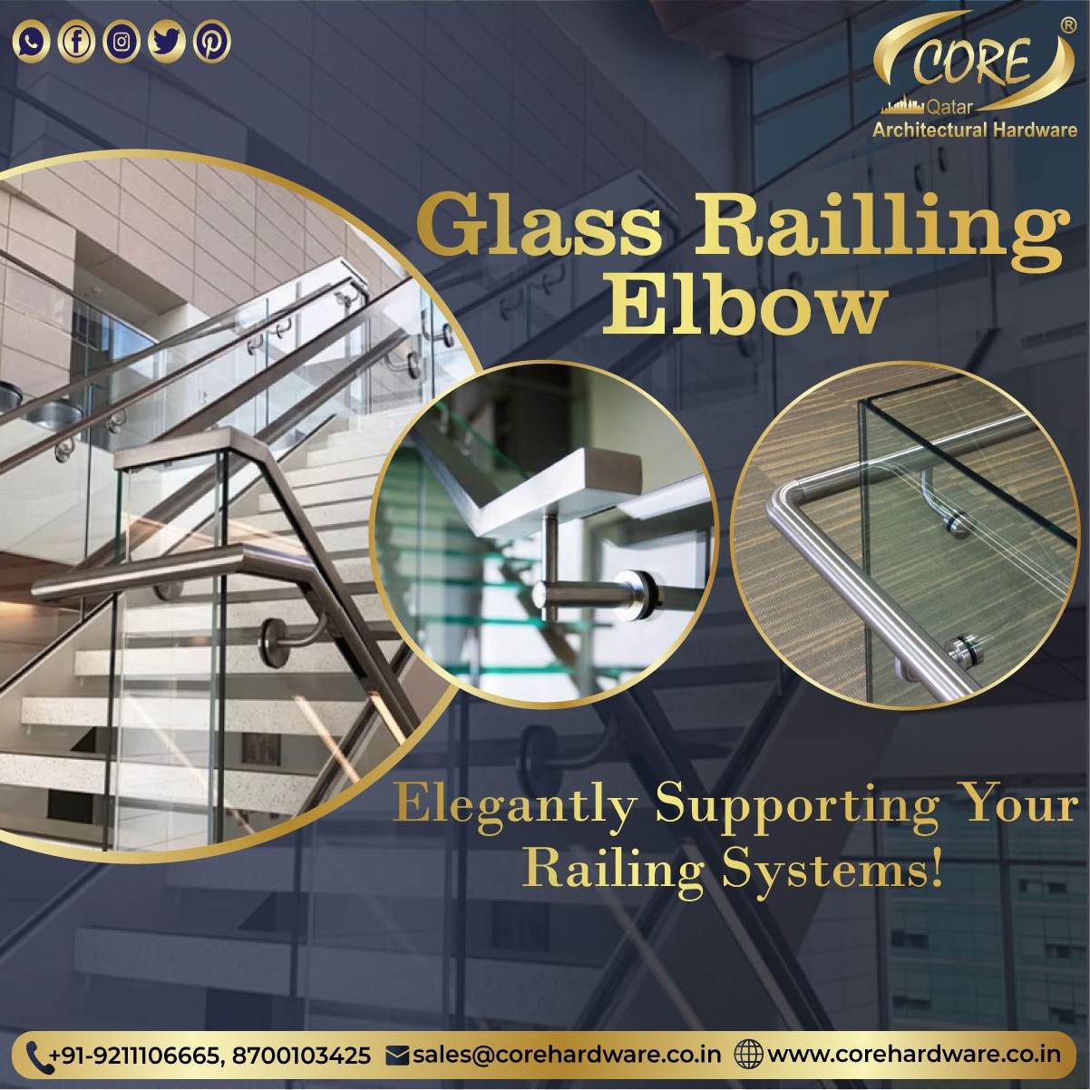 Core - 🔹 Elevate Every Angle with Core! Our Glass Railing Elbows offer ...