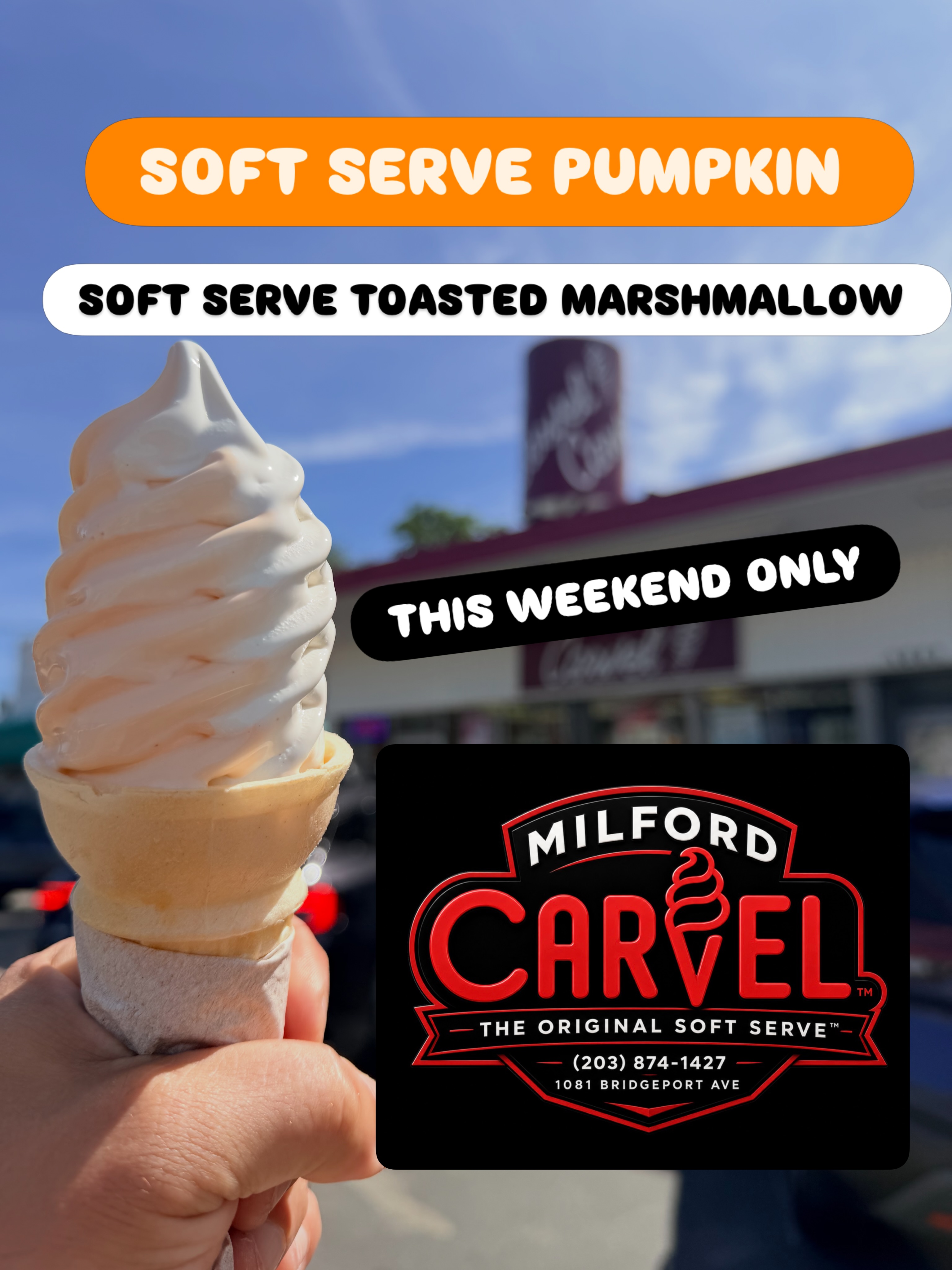 Milford - Come try our brand new scooped ice cream! Maple Walnut