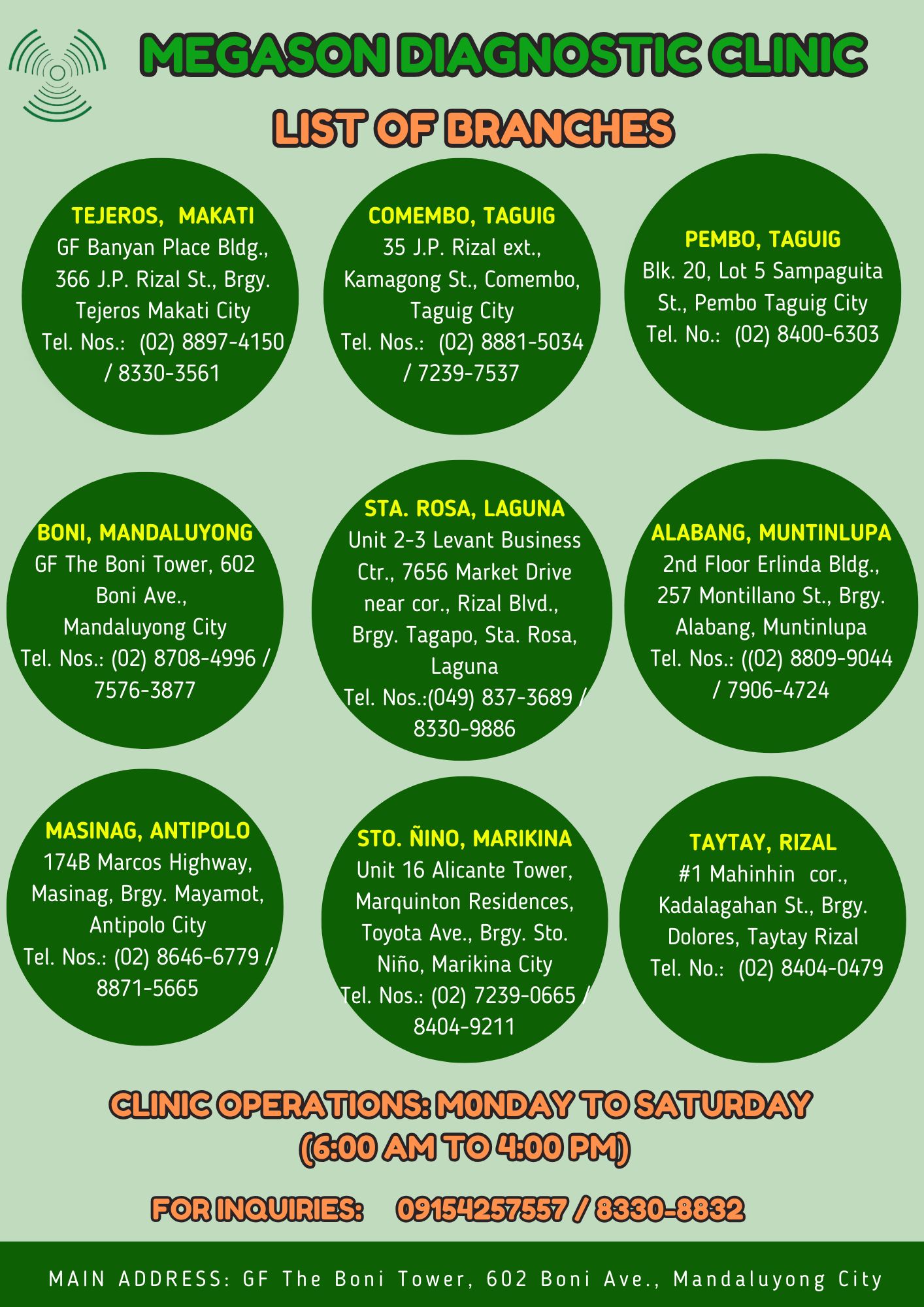 To Our Dear Customer, Good... - Megason Diagnostic Clinic | Facebook