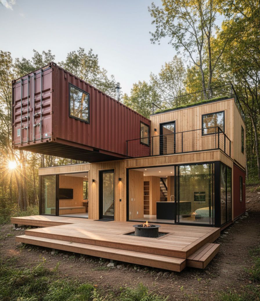 Luxury - This container home is an excellent example of how industrial ...