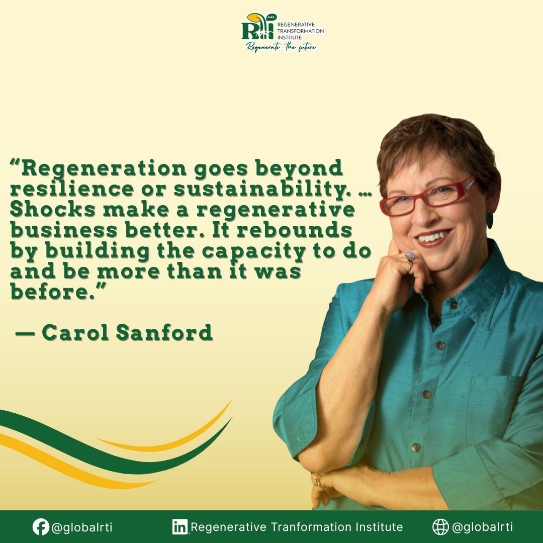 "We don't just... - Regenerative Transformation Institute | Facebook