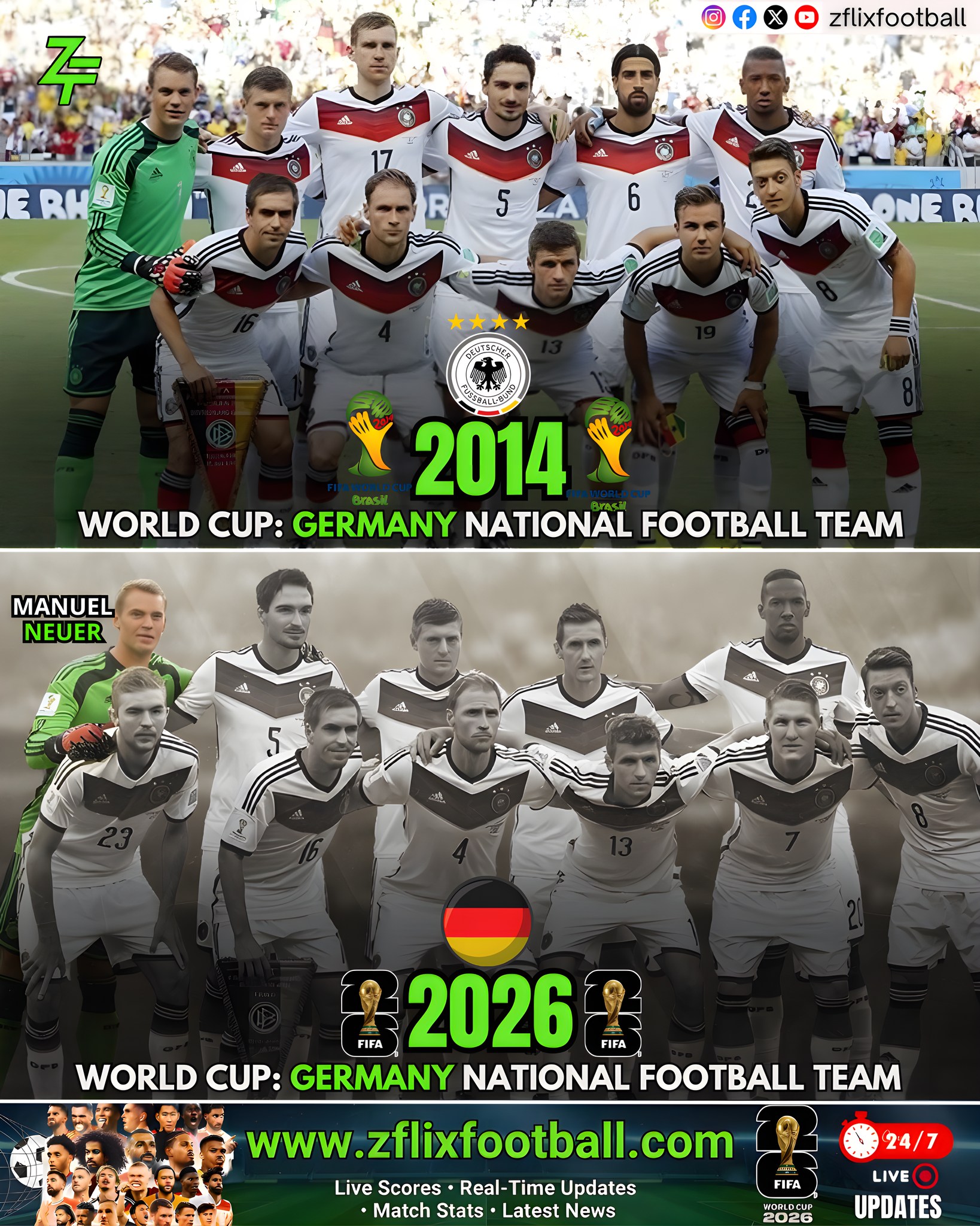 Manuel Neuer is the only player from Germany's 2014 World Cup