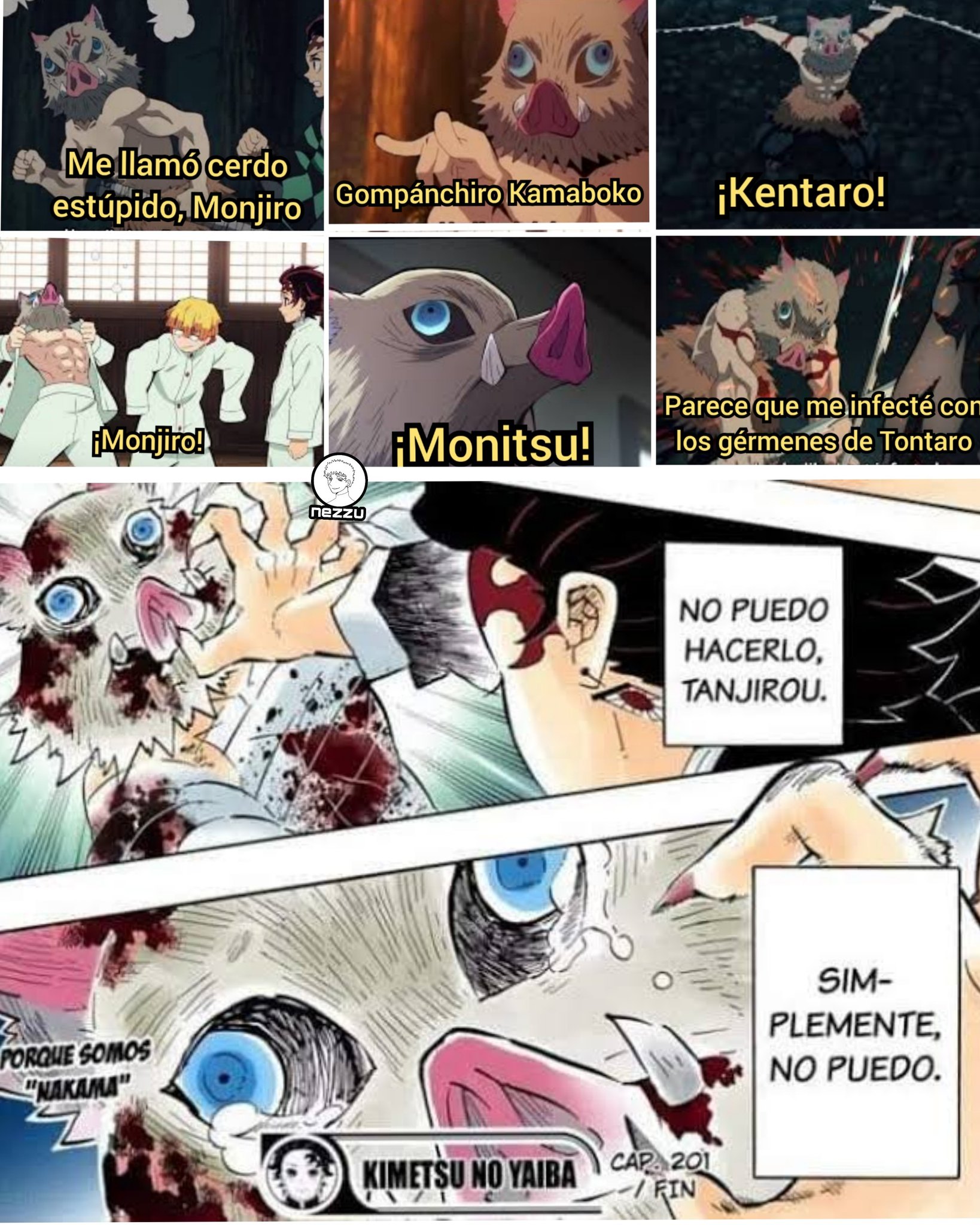 Nezzu - #funfact La única vez que Inosuke dijo bien el nombre completo ...