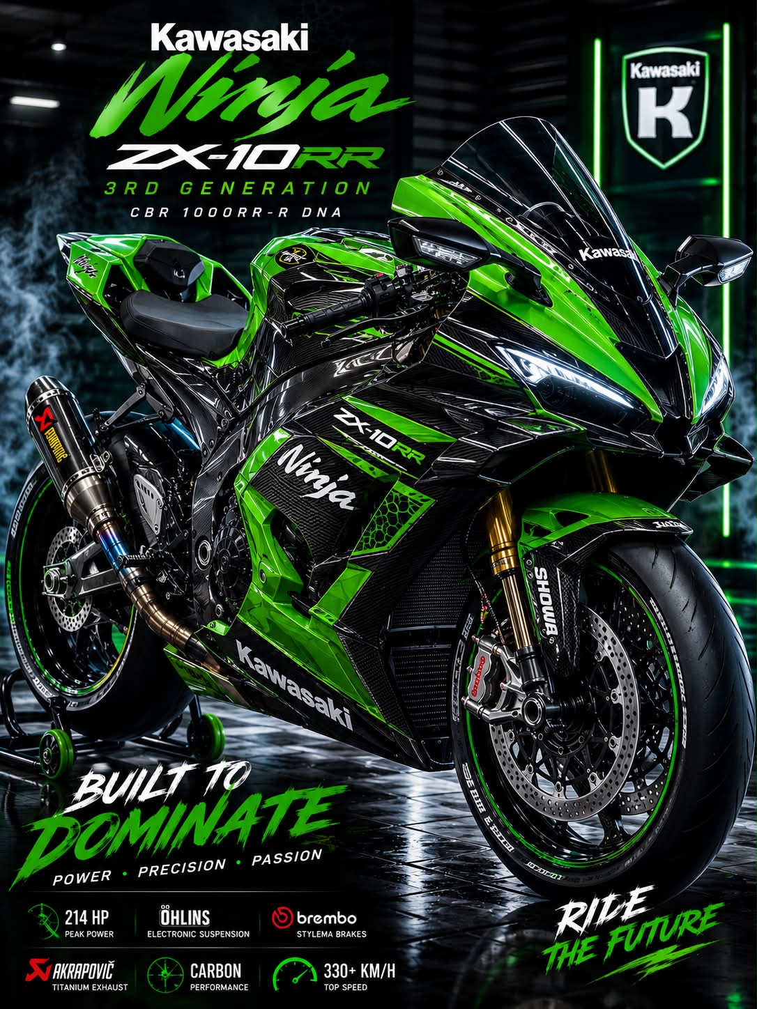 ZX moto 820RR Race proven Monster 💀