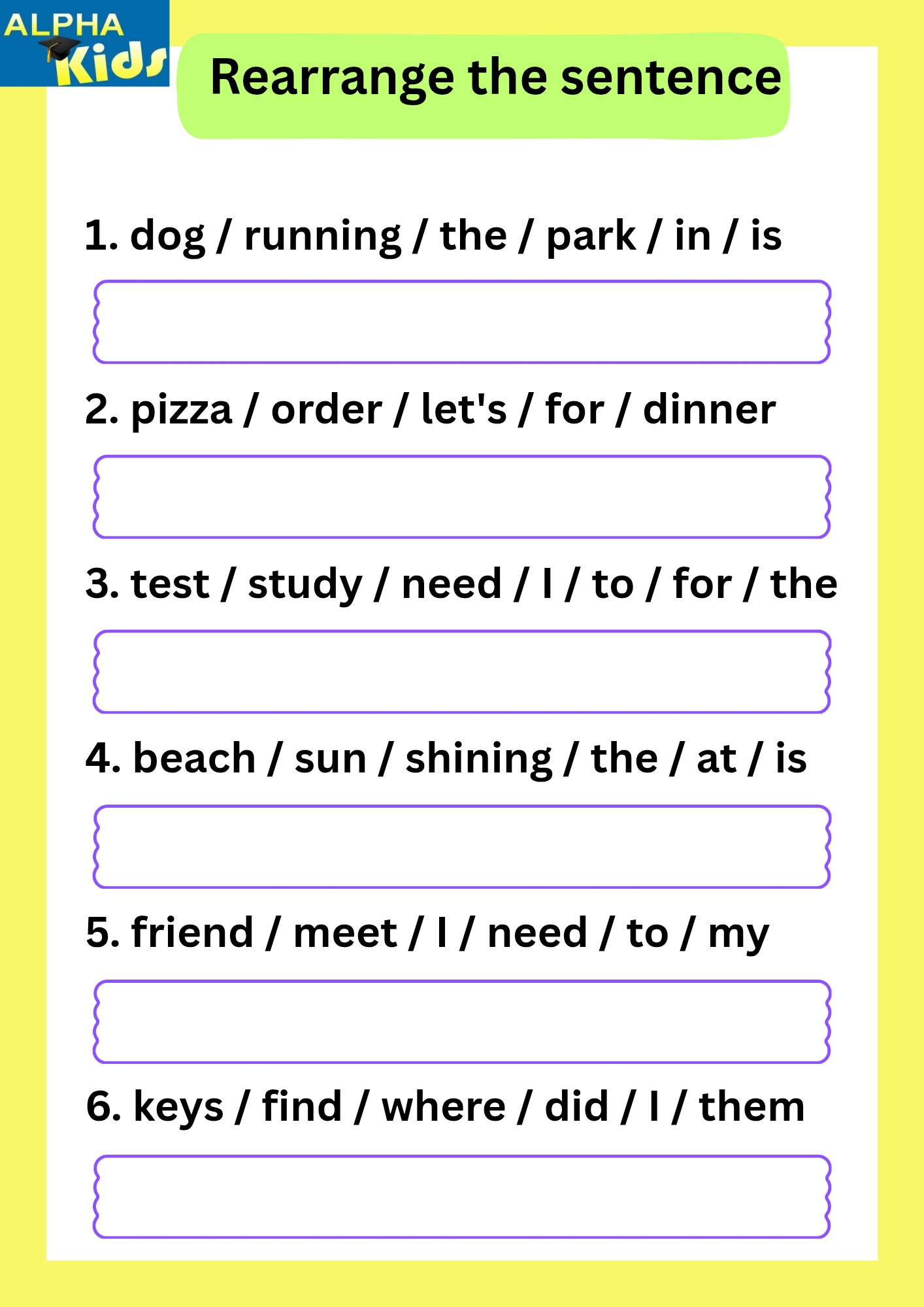 Alpha kids... - Alpha kids :worksheets and activities
