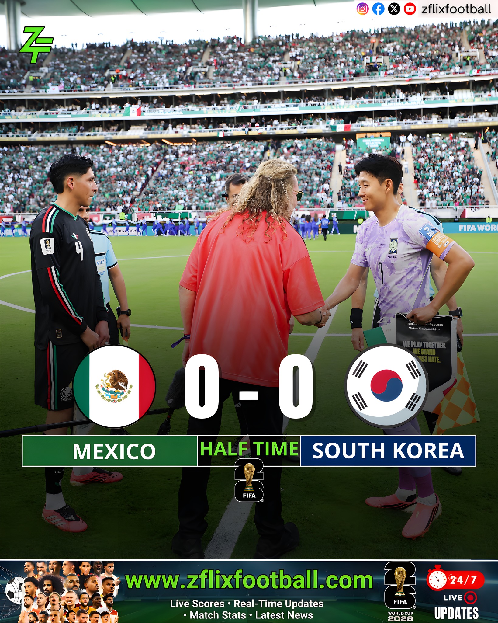 𝐇𝐓: Mexico 0-0 South Korea (FIFA World Cup, Group A, Round 2)