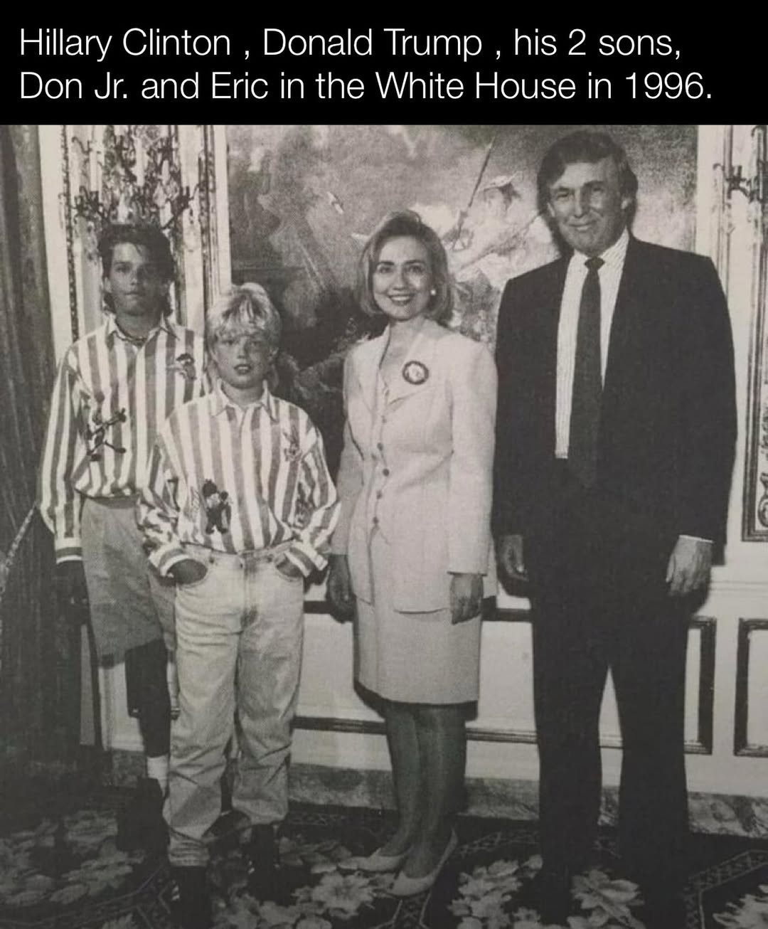 Peculiar - Hillary Clinton , Donald Trump , his 2 sons, Don Jr. and ...