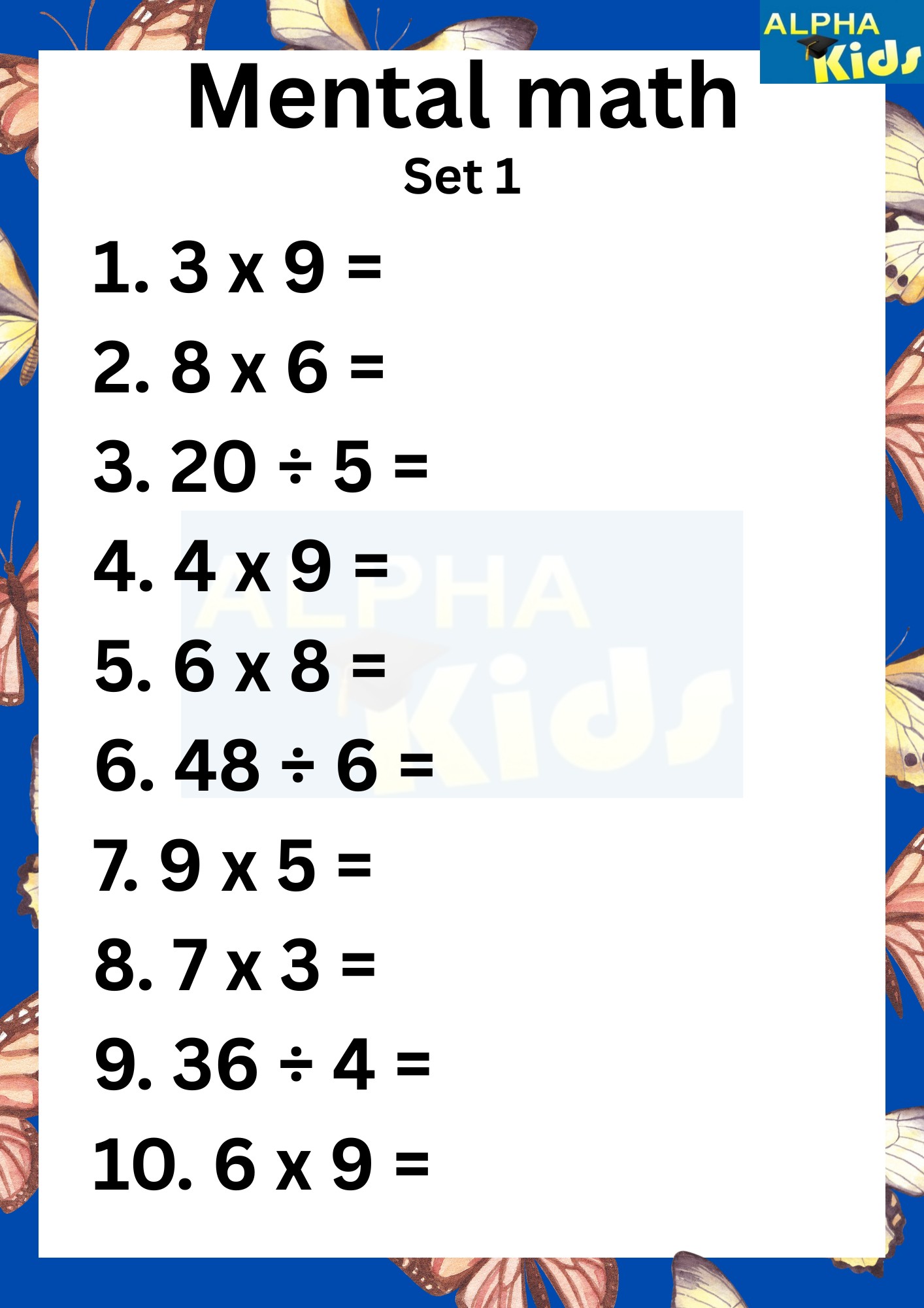 Math worksheet... - Alpha kids :worksheets and activities | Facebook