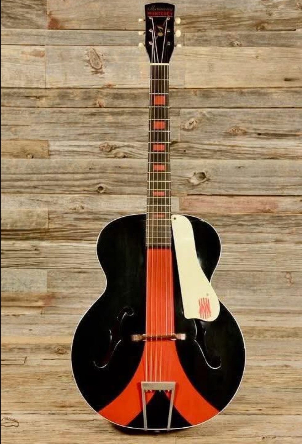 Rebuilt vintage Monterey archtop guitar