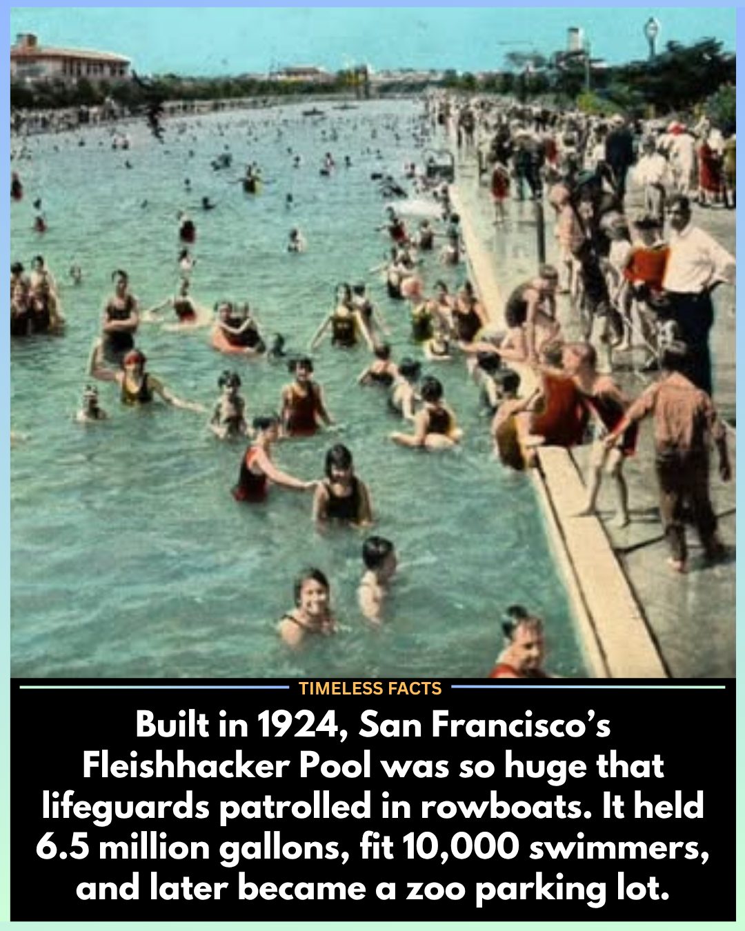 Timeless - Imagine a swimming pool so massive that lifeguards needed ...