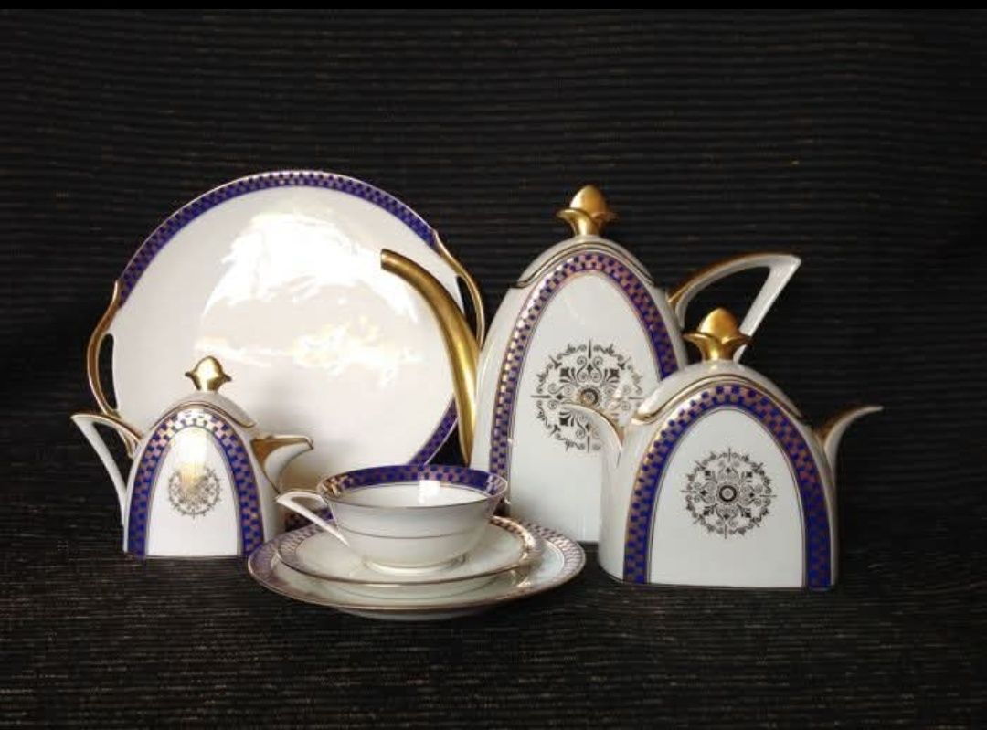Jean Boyer Limoges art deco coffee set