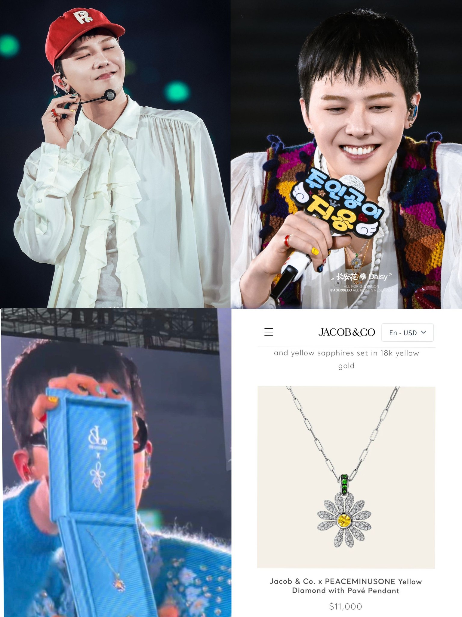 G-DRAGON of BIGBANG gifted a limited-edition Jacob & Co. necklace 