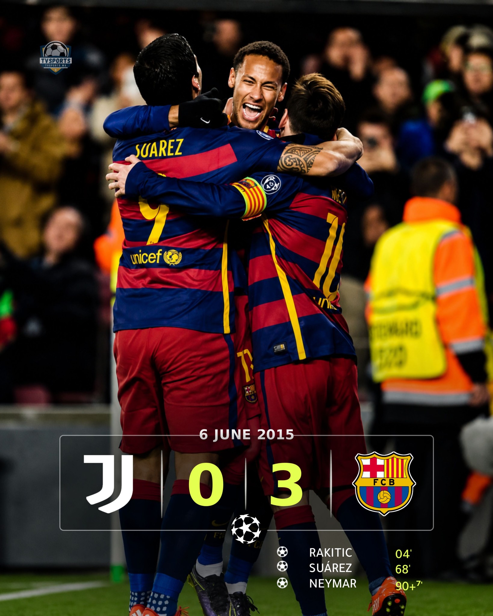 On this day in 2015, Barcelona were crowned UEFA Champions League 