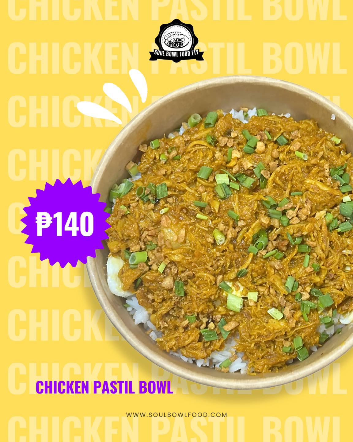 Soul - Our Chicken Pastil Bowl is a savory blend of shredded chicken ...