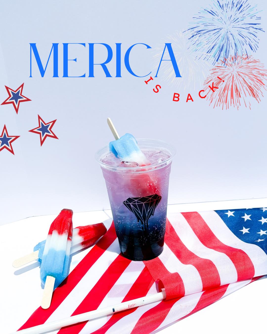 MERICA' is back!!!!🎇🎆 blue lotus, blue raspberry, blackberry + a