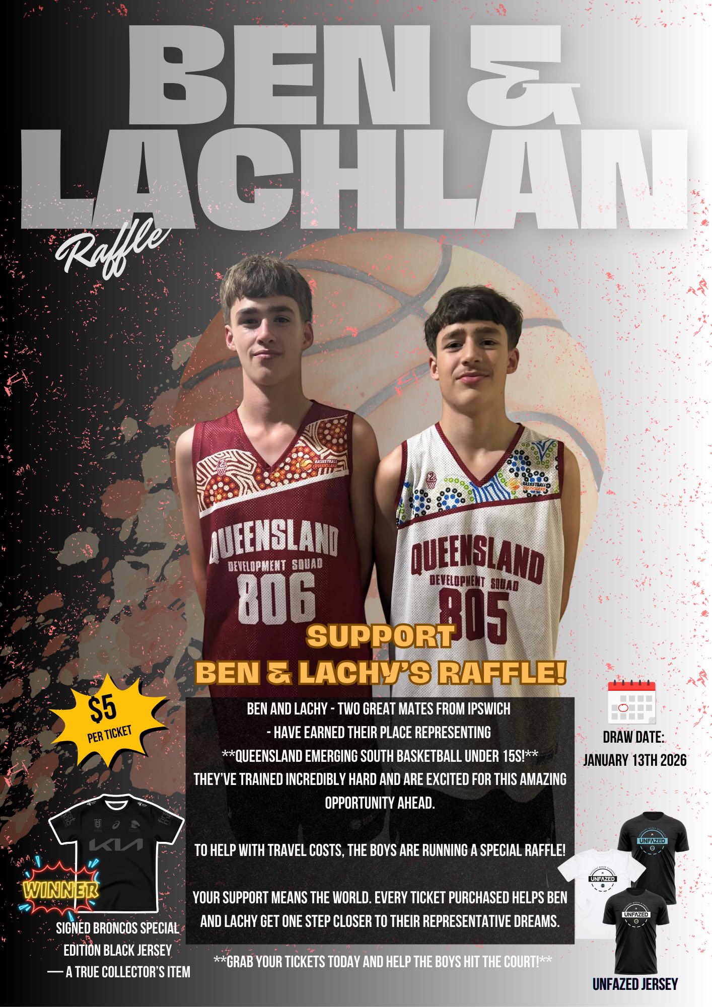 Unfazed Hoops - 💎 Raffle Fundraiser – Supporting Ben &... | Facebook