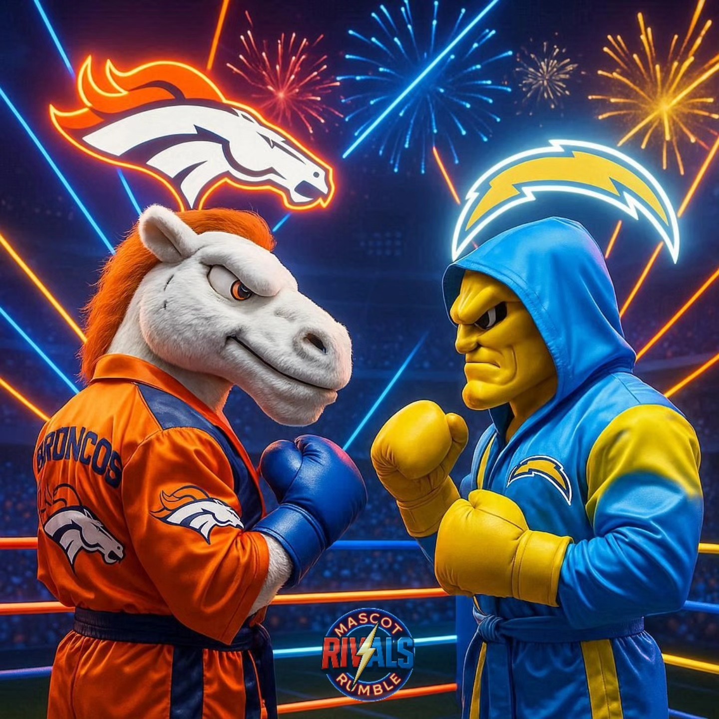 Mascot - RIVALS - Denver Broncos vs Los Angeles Chargers #denverbroncos ...