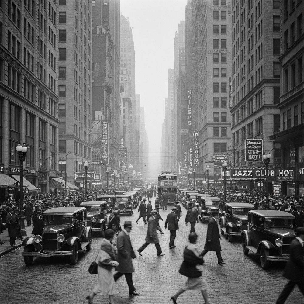 Historical - Jazz Age Streets, New York (1920s) The roaring twenties ...
