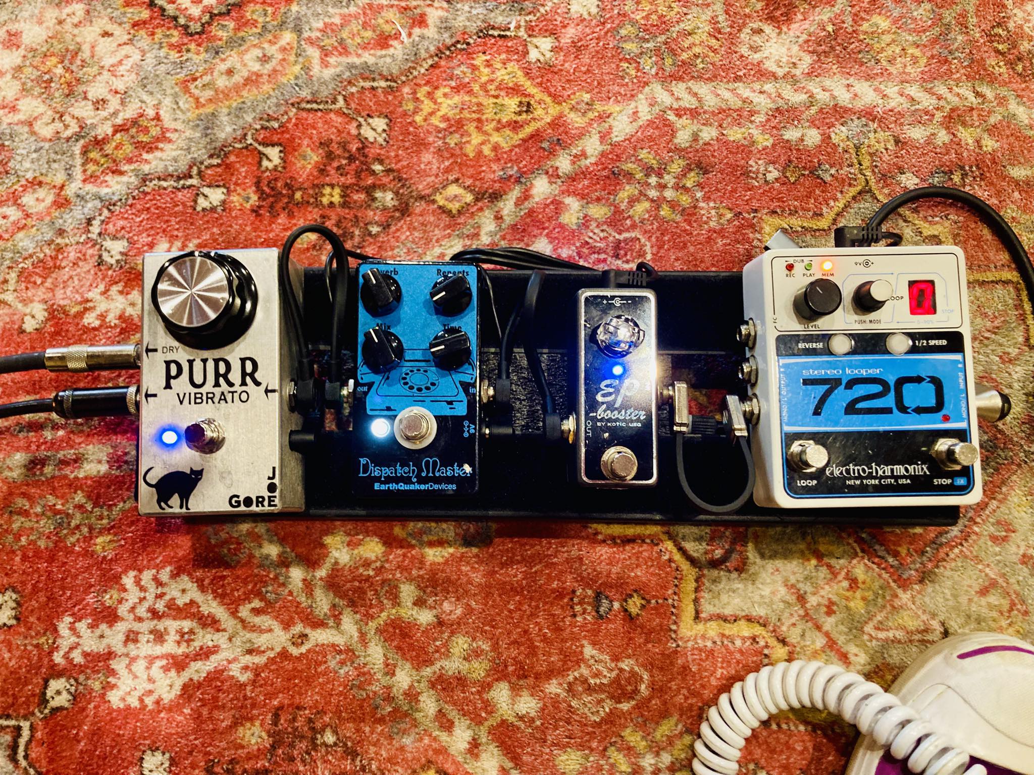 Brian Ray's guitar pedal board setup