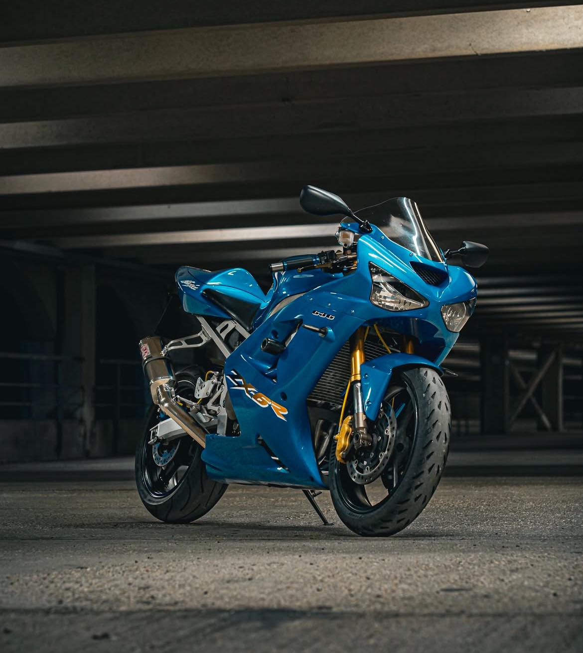 Kawasaki zx6r fully modified 🩵🩵