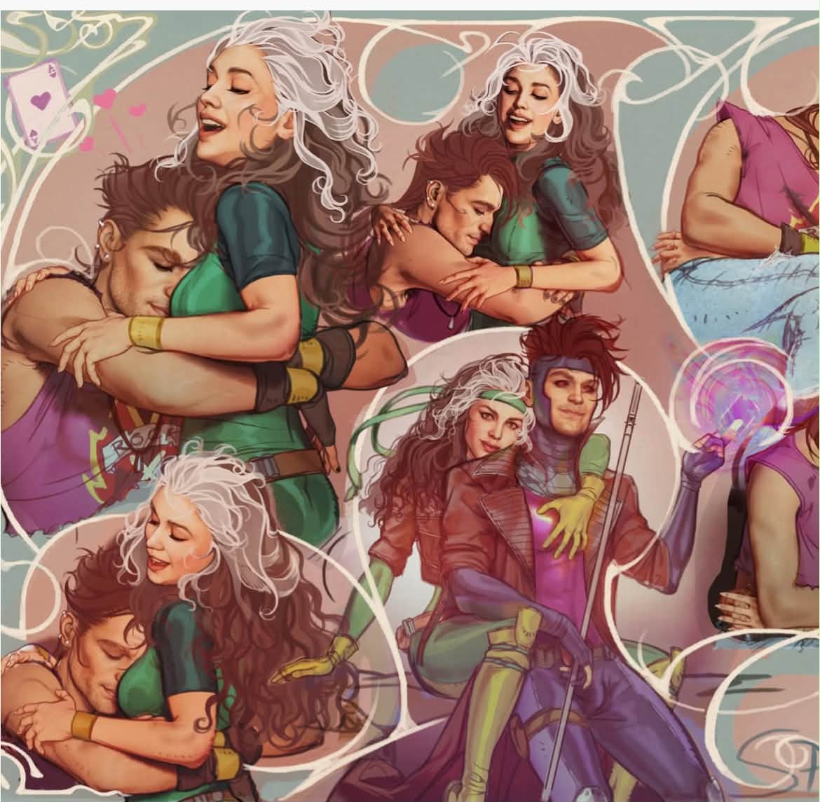 Rogue and Gambit 💚💜