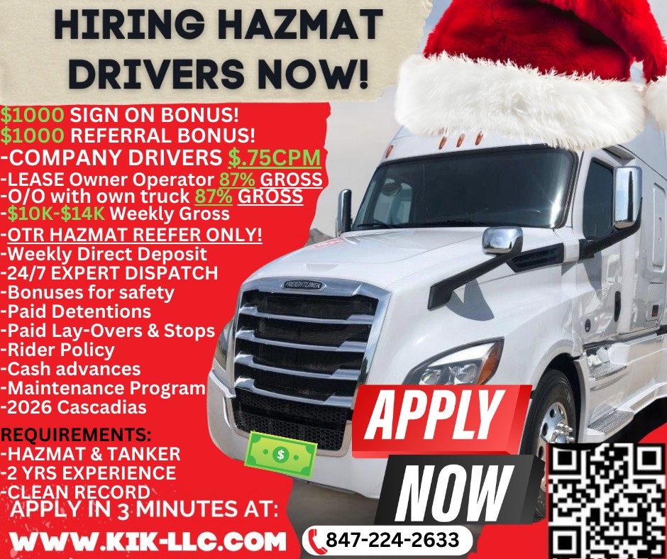 Hazmat Owner Operator Jobs