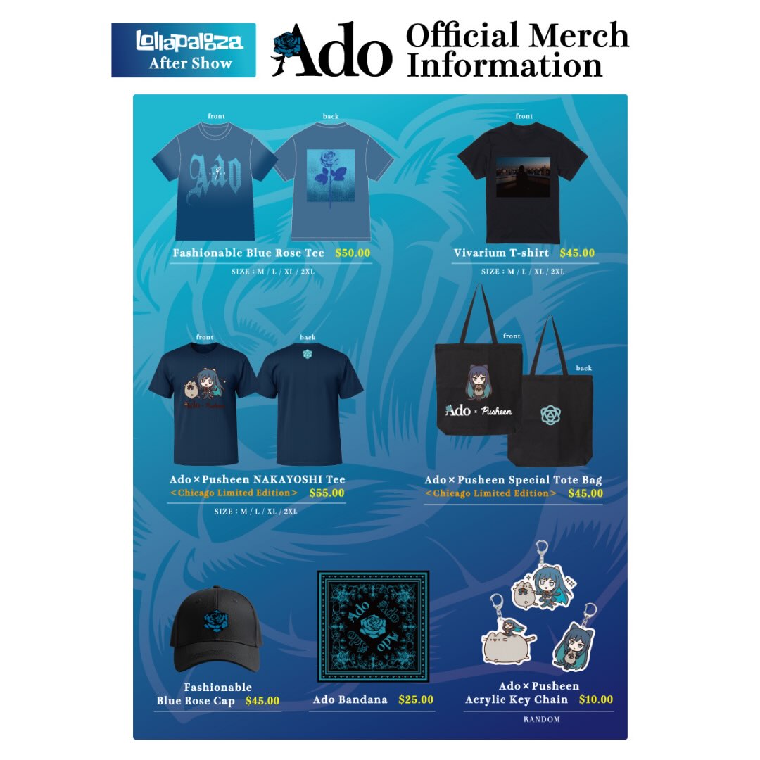 Mサイズ ado fashionable Blue Rose Tee 海外限定 Ado - Ado added a new photo.