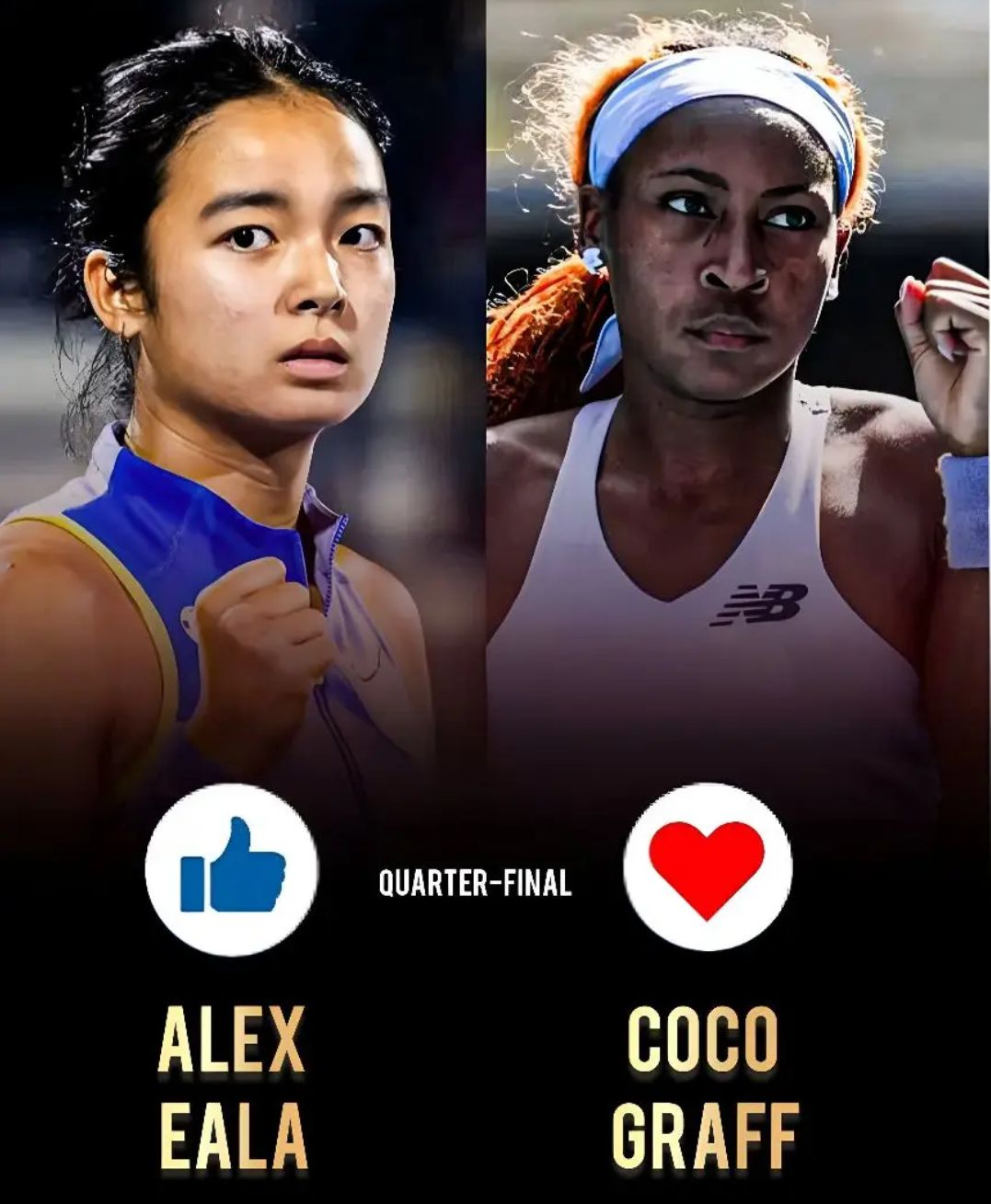 Tennis - Quaterfinals in Dubai! LET'S GOO Coco, all of America is ...
