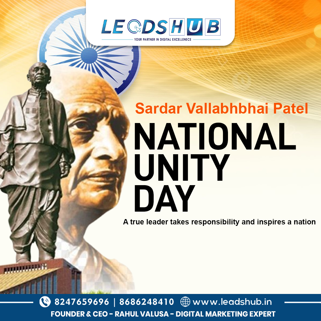 Leads - 🇮🇳 Celebrating the Iron Man of India — Sardar Vallabhbhai Patel ...