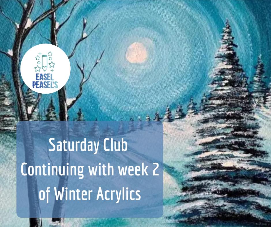 🎨 Saturday Art Club – Winter Acrylics (Week 2) ️ This week we’re ...