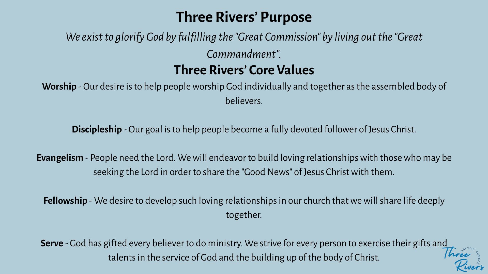 Three Rivers Baptist Church | Rock Island TN