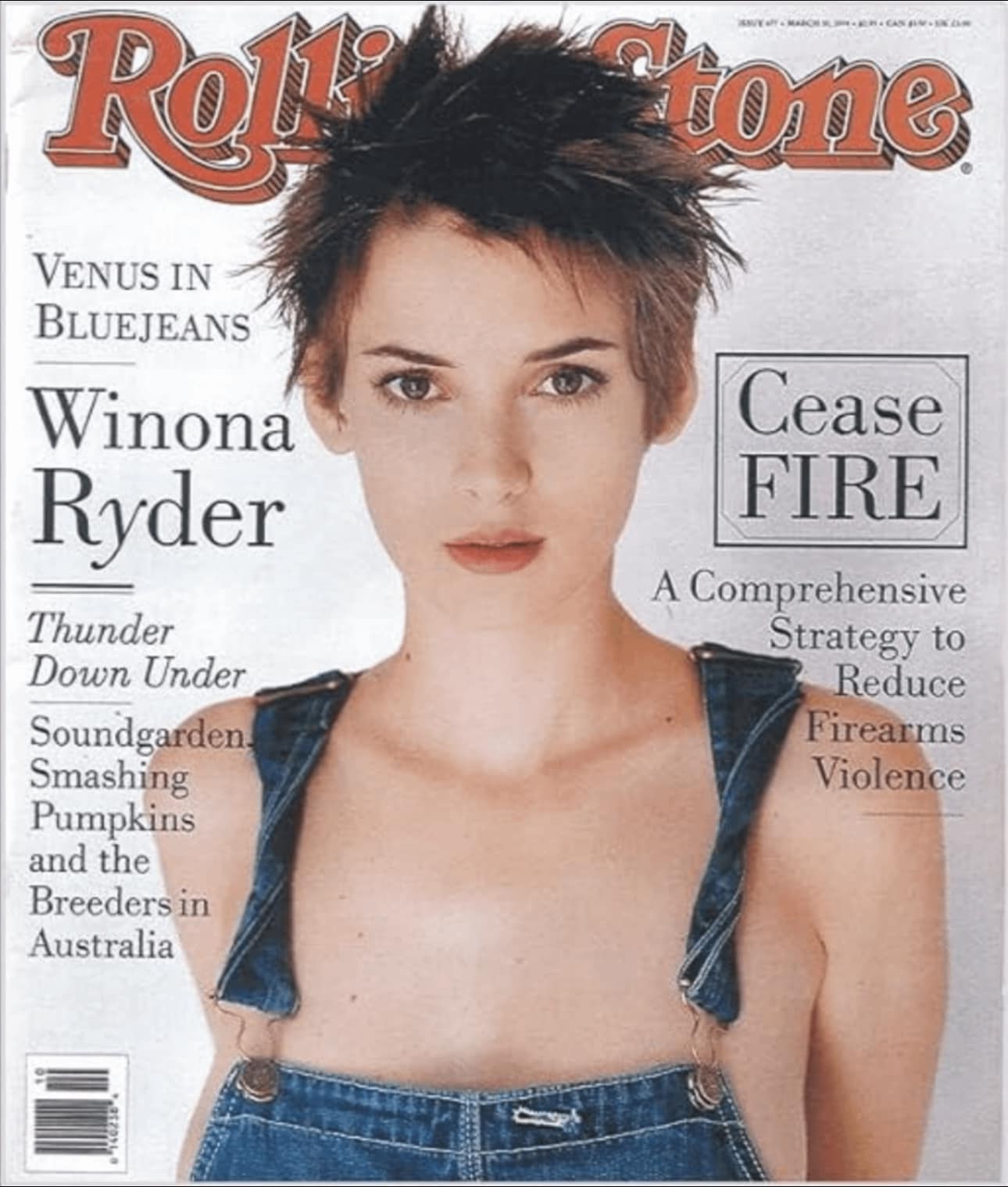 Winona Ryder, photographed by Herb Ritts for Rolling Stone